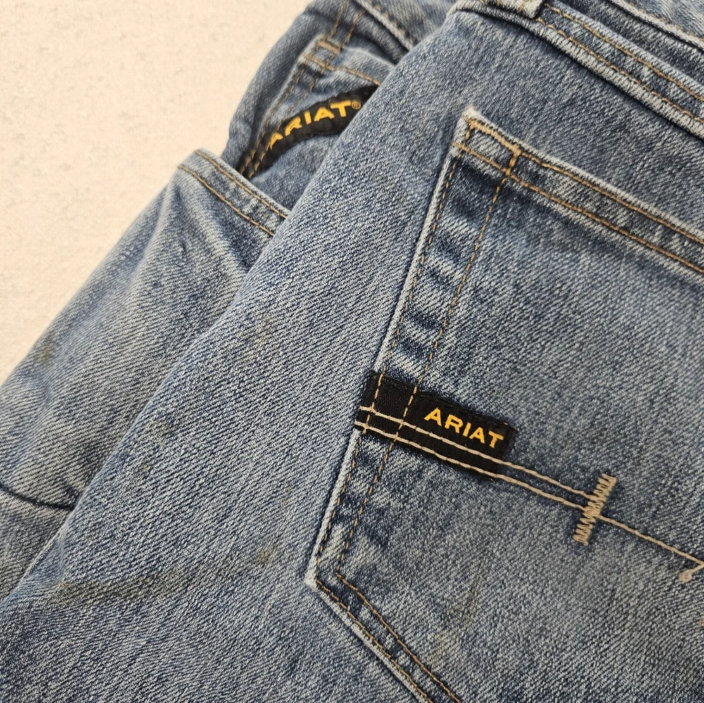 Ariat Rebar M4 Relaxed Boot 30x32 Work Jeans - Picture 14 of 14
